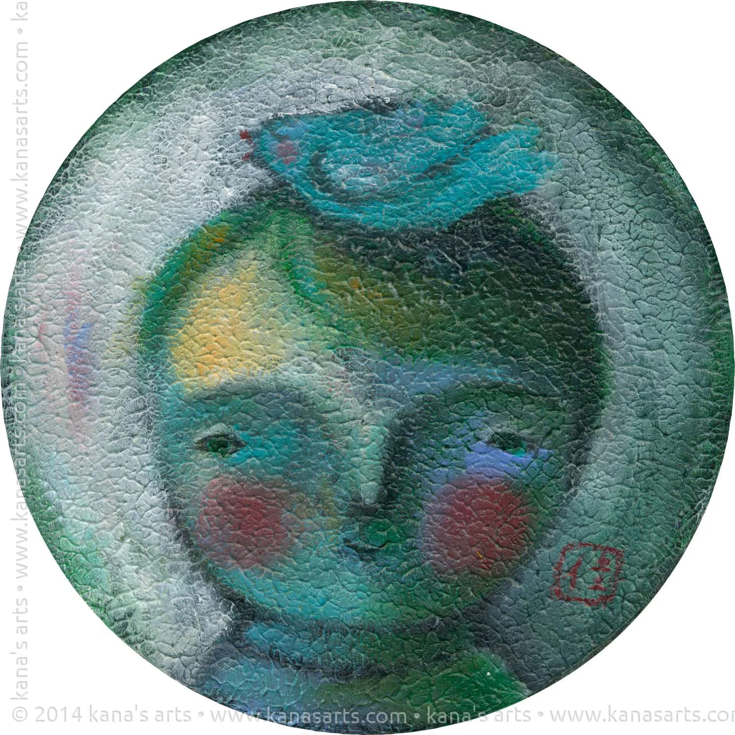 bluebird on boys head