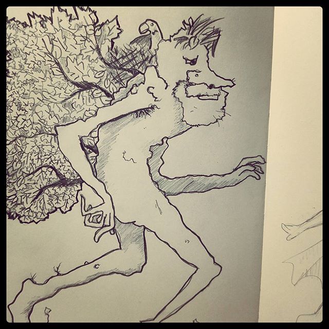 Forest creature wandering. #sketch #sketchbook #drawing #pencil #moleskine #draw #art #artistsofinstagram #artists #inthestudio
