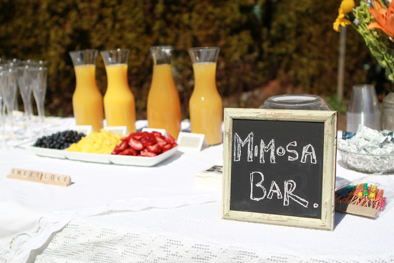 Mimosa Bar Vintage Chalkboard Wedding Party Signs 