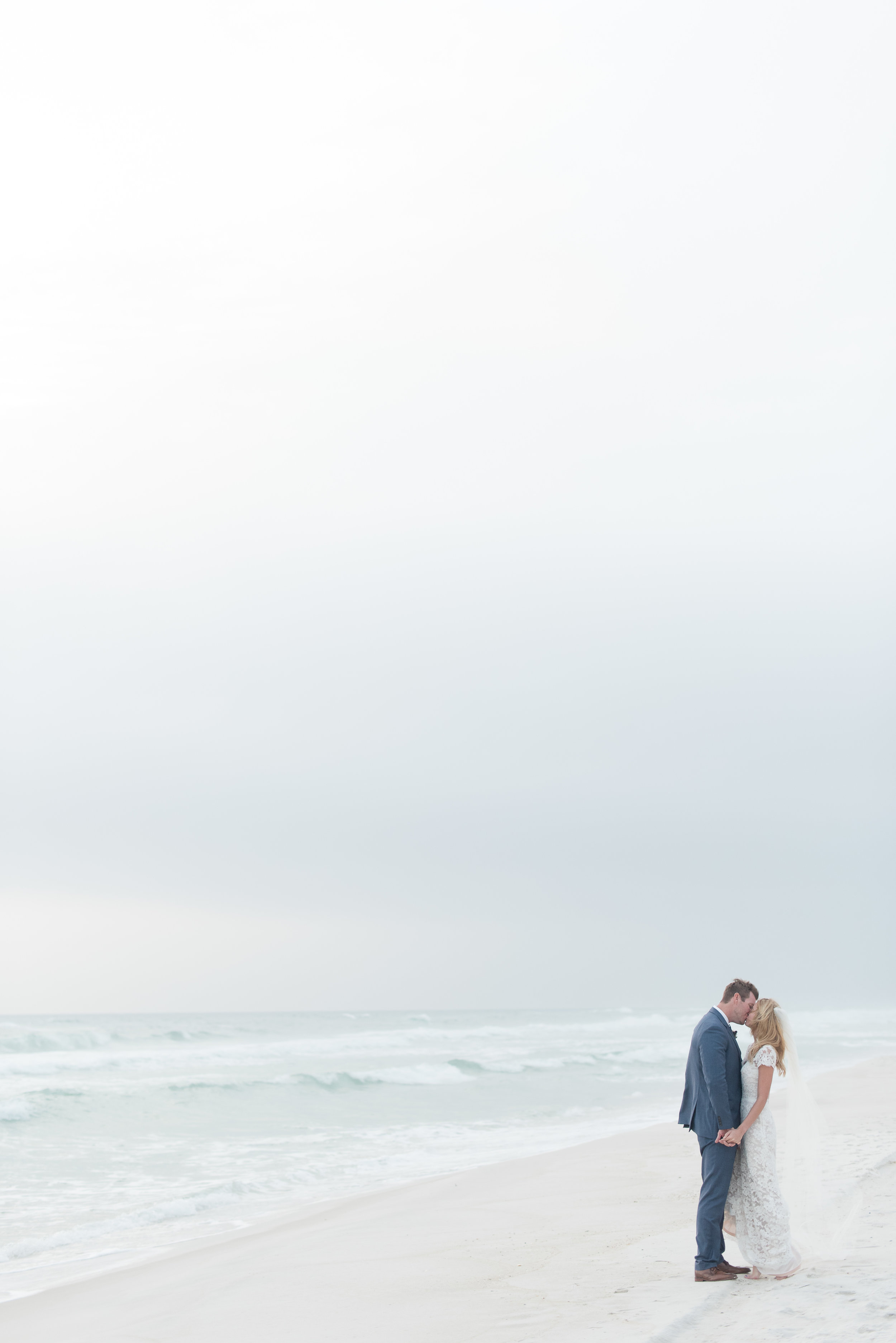 Bride and groom portrait in Rosemary Beach, Florida.