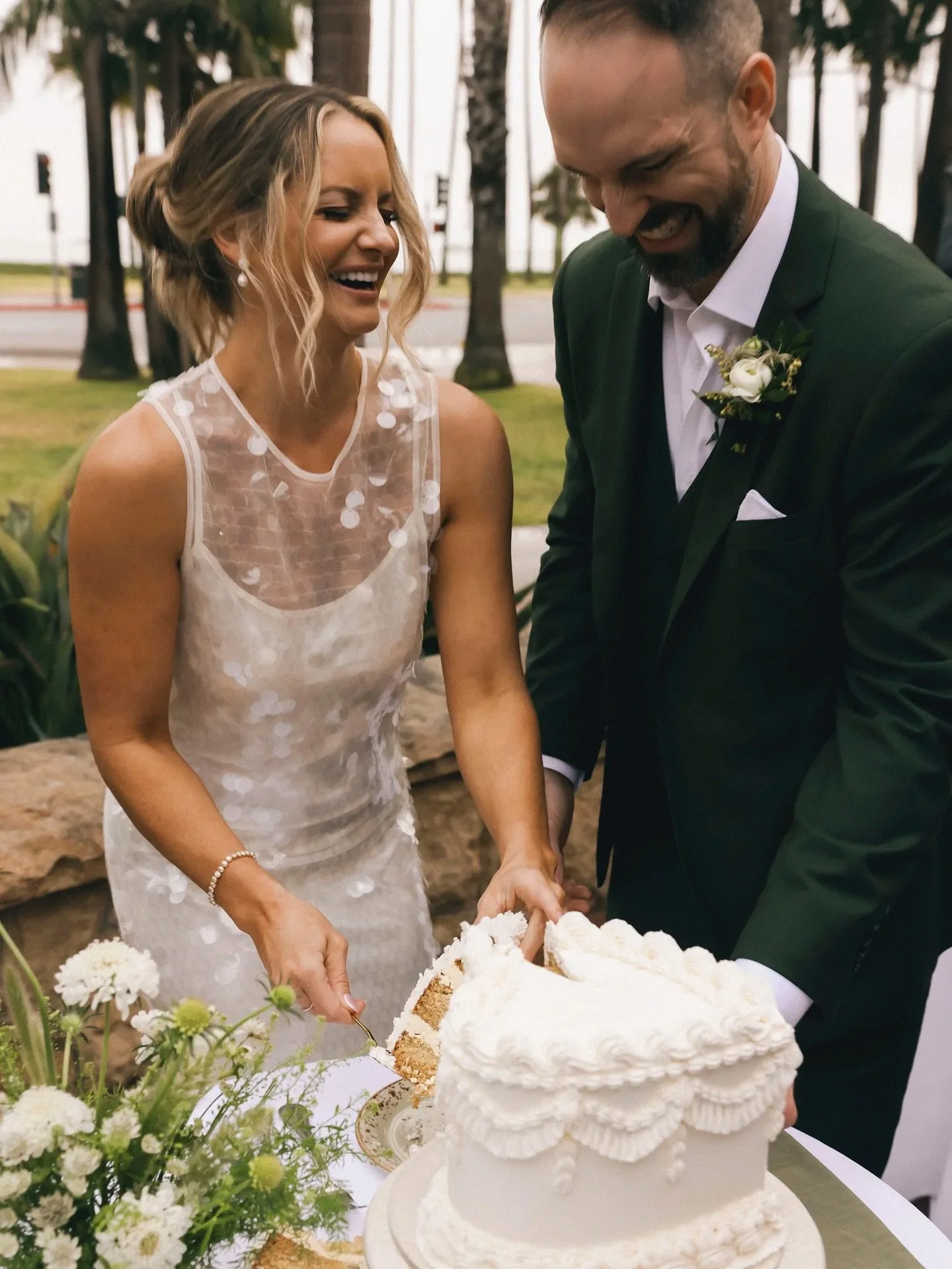Almost one year since Molly + Kirby&rsquo;s intimate dinner @convivosb. Proof that a little rain can&rsquo;t take away happiness on your wedding day!