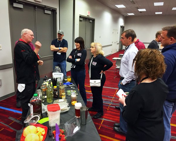 Roy Porter teaching Sonic Mixology with the Flavor Reactor to attendees