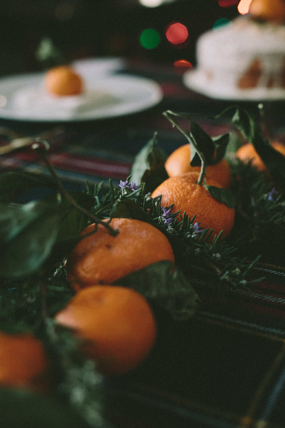 A Plaid + Orange Holiday Table with an Olive Oil Tangerine Cake — The ...
