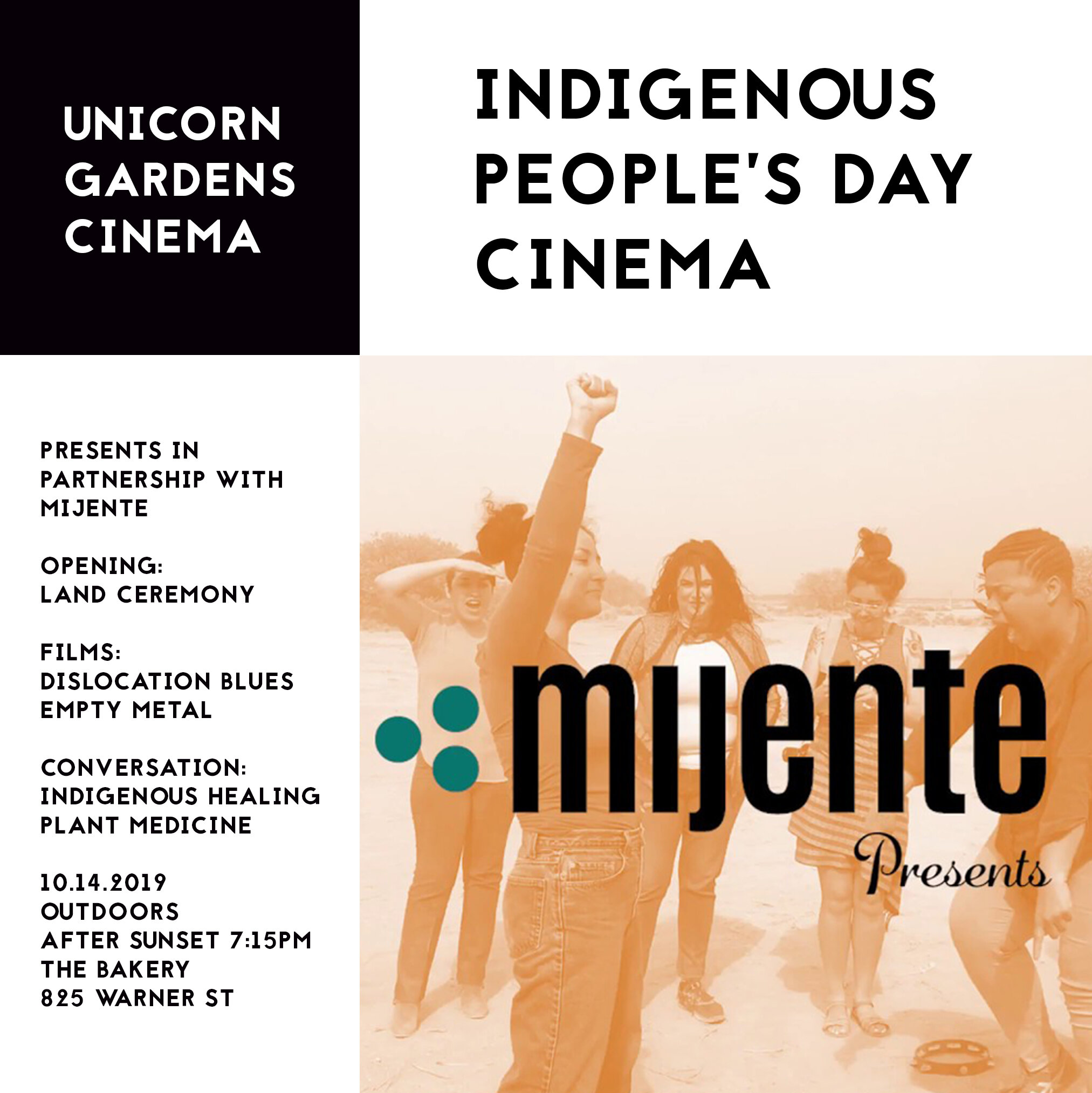 Indigenous People's Day Cinema - October 14, 2019