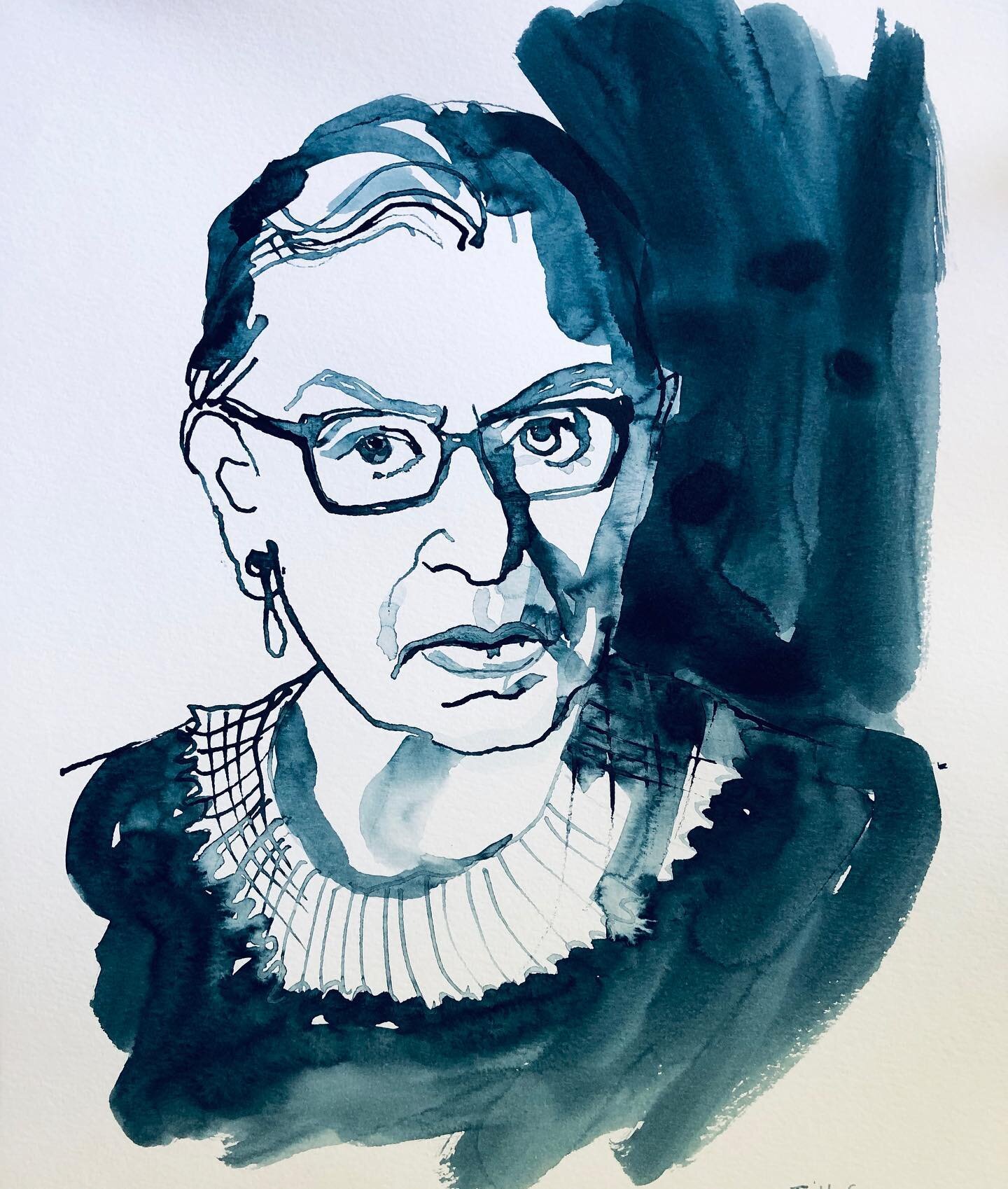 Ruth Joan Bader Ginsburg (1933-2020). Best&auml;llningsjobb p&aring; morgonkvisten av @sara_stenholm #ruthbaderginsburg