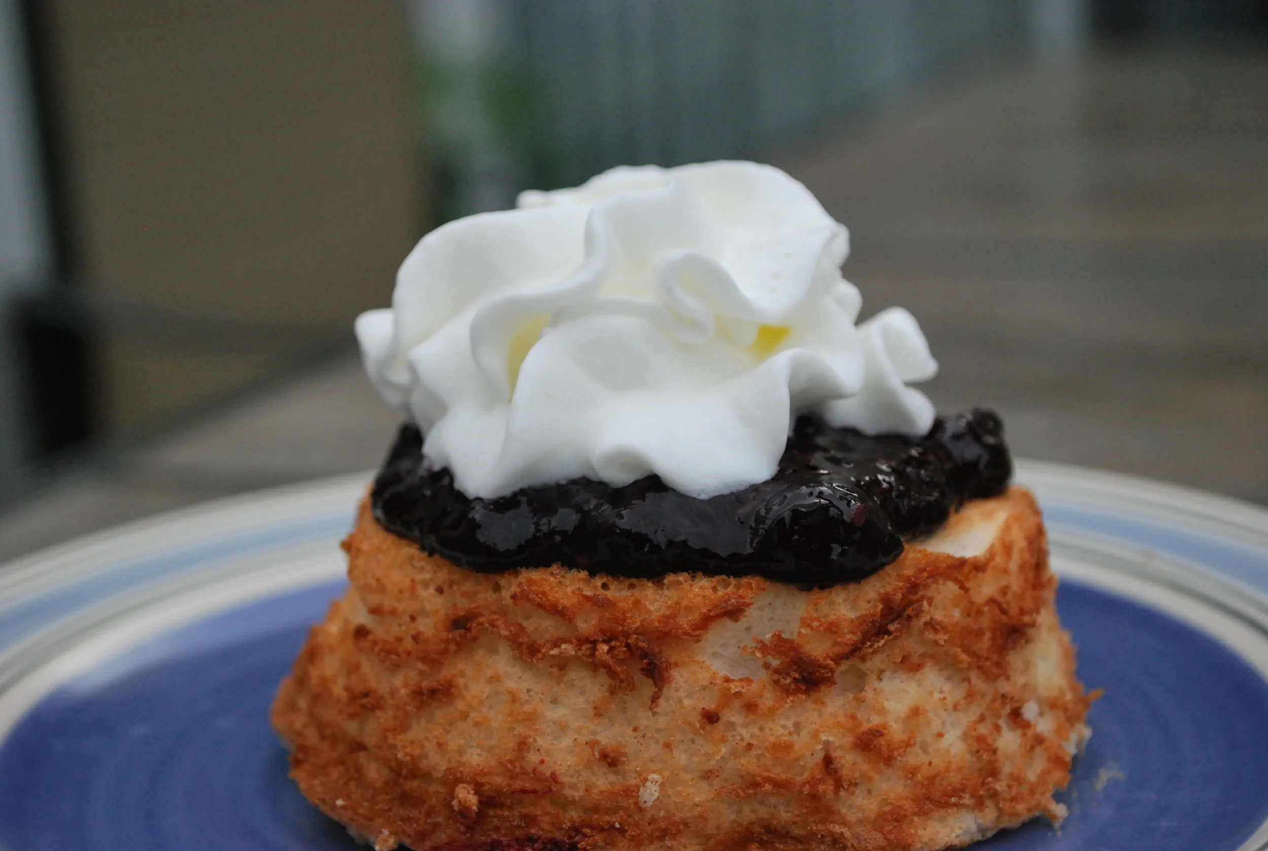 Mini Blueberry Angel Food Cake & Mixed Berry Sauce