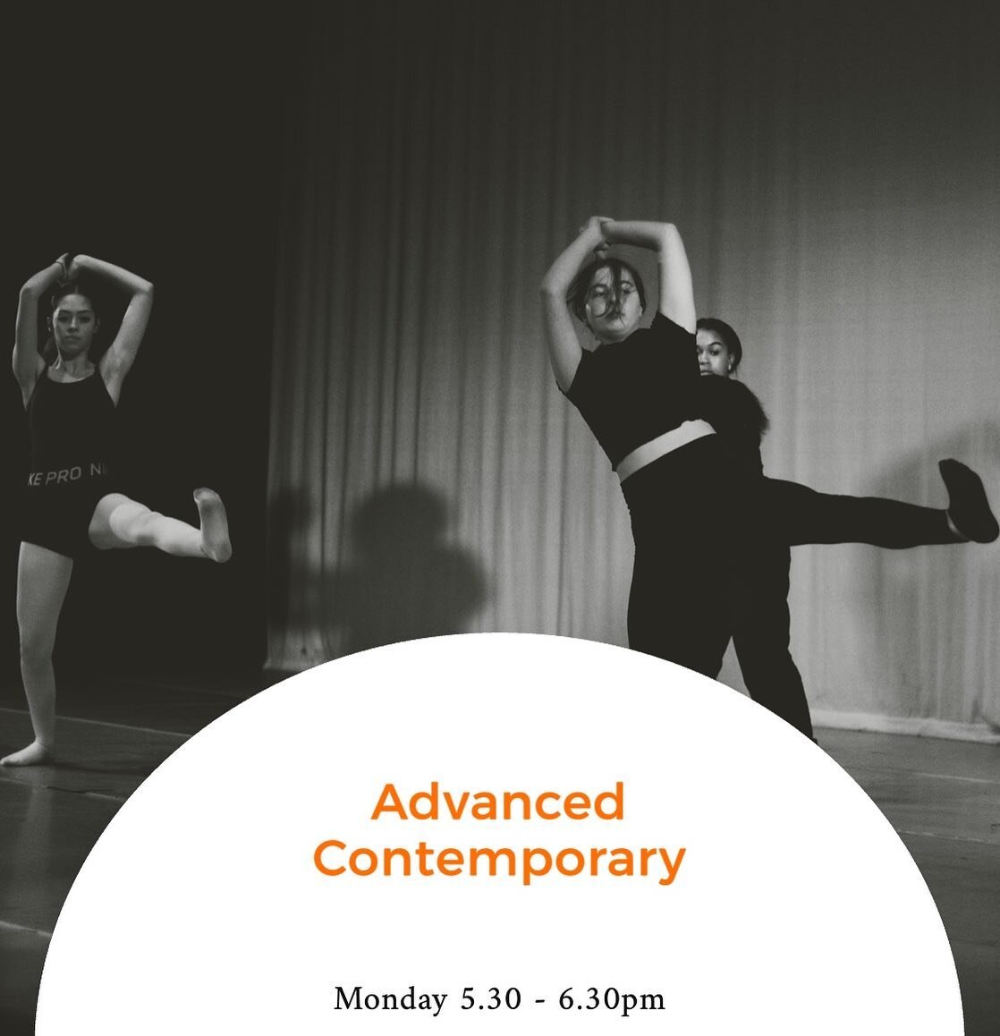 Monday evenings are our Advanced Contemporary classes. Taking place at Cottenham Village College and with a focus on contemporary technique and different creative practices, this class fits perfectly with GCSE, BTEC &amp; A-Level classes to help furt