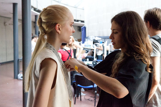 Backstage at Isabell de Hillerin © Claudia Weingart