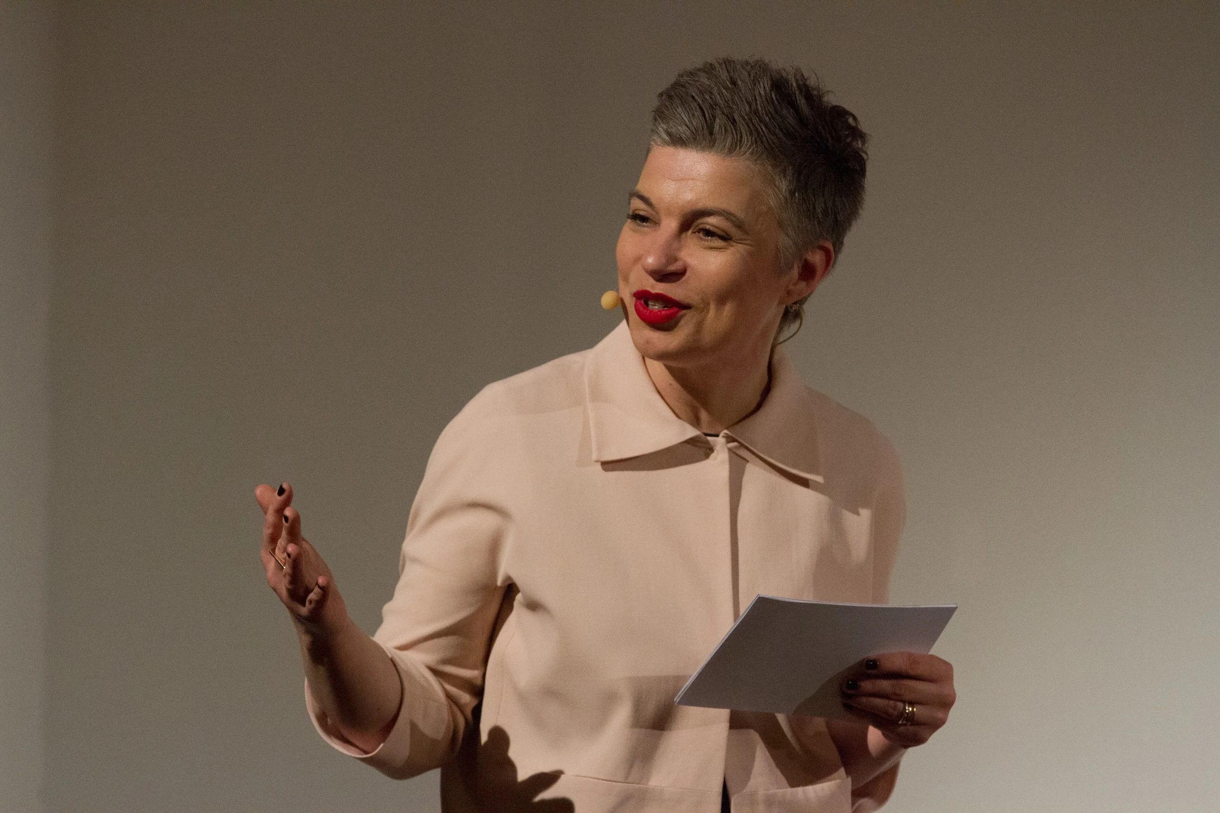 Founding and artistic director of BAK, basis voor actuele kunst, Utrecht, Maria Hlavajova moderates the 2014 ECF Princess Margriet Award debate. Photo ©Xander Remkes