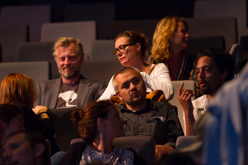 Members of the Networked Programme at the €urovisions live cinema performance. Photo ©Xander Remkes