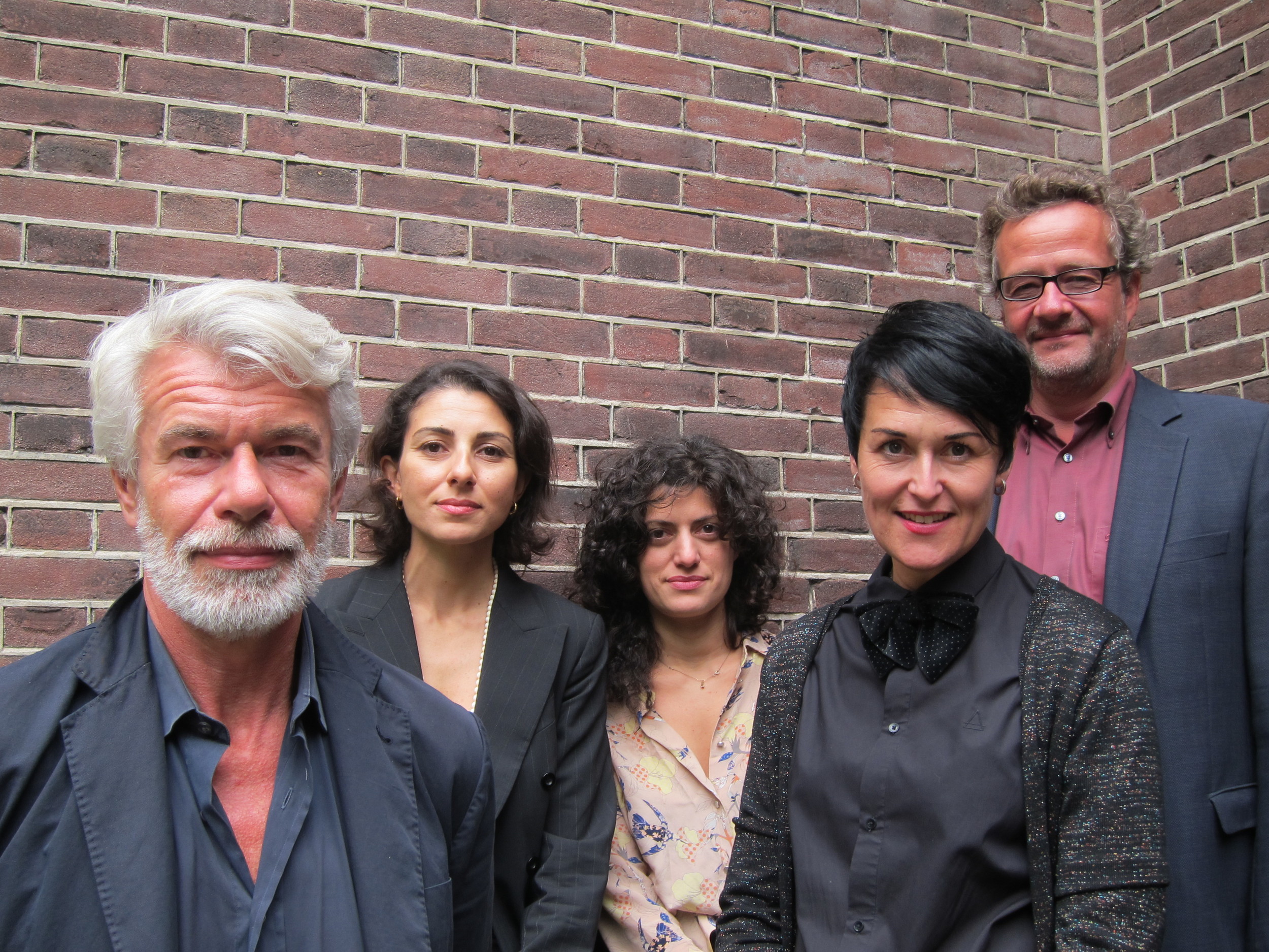 The 2015 ECF Princess Margriet Award Jury (f rom left to right, Chris Dercon, Rana Zincir Celal, Bojana Cvejic, Saskia van Stein, Christian Esch) © Nicola Mullenger