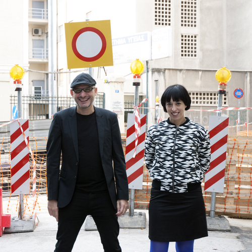 Athens Biennale co-founders Poka-Yio & Xenia Kalpaktsoglou. Photo ©Spyros Staveris