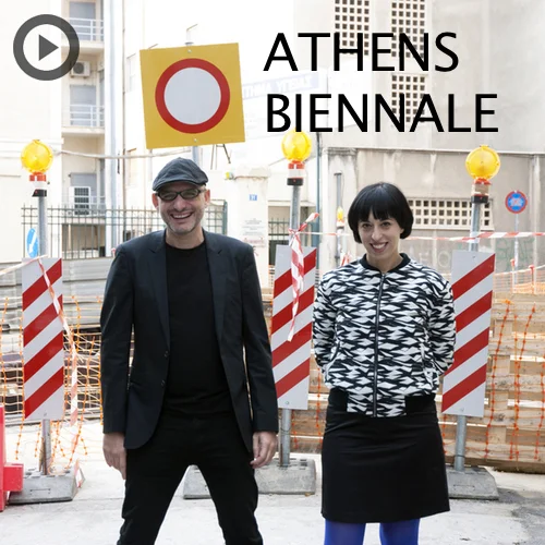 Athens Biennale co-founders Poka-Yio &amp; Xenia Kalpaktsoglou.&nbsp;Photo ©Spyros Staveris.