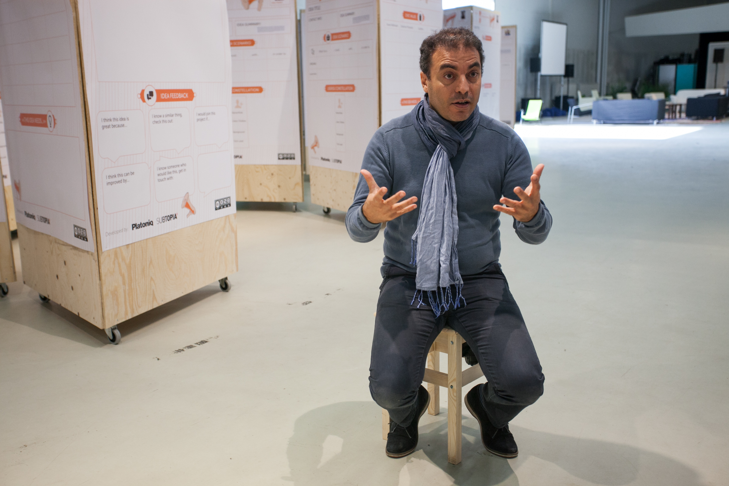 Sam Khebizi at the Idea Camp 2015. Photo by Julio Albarrán.