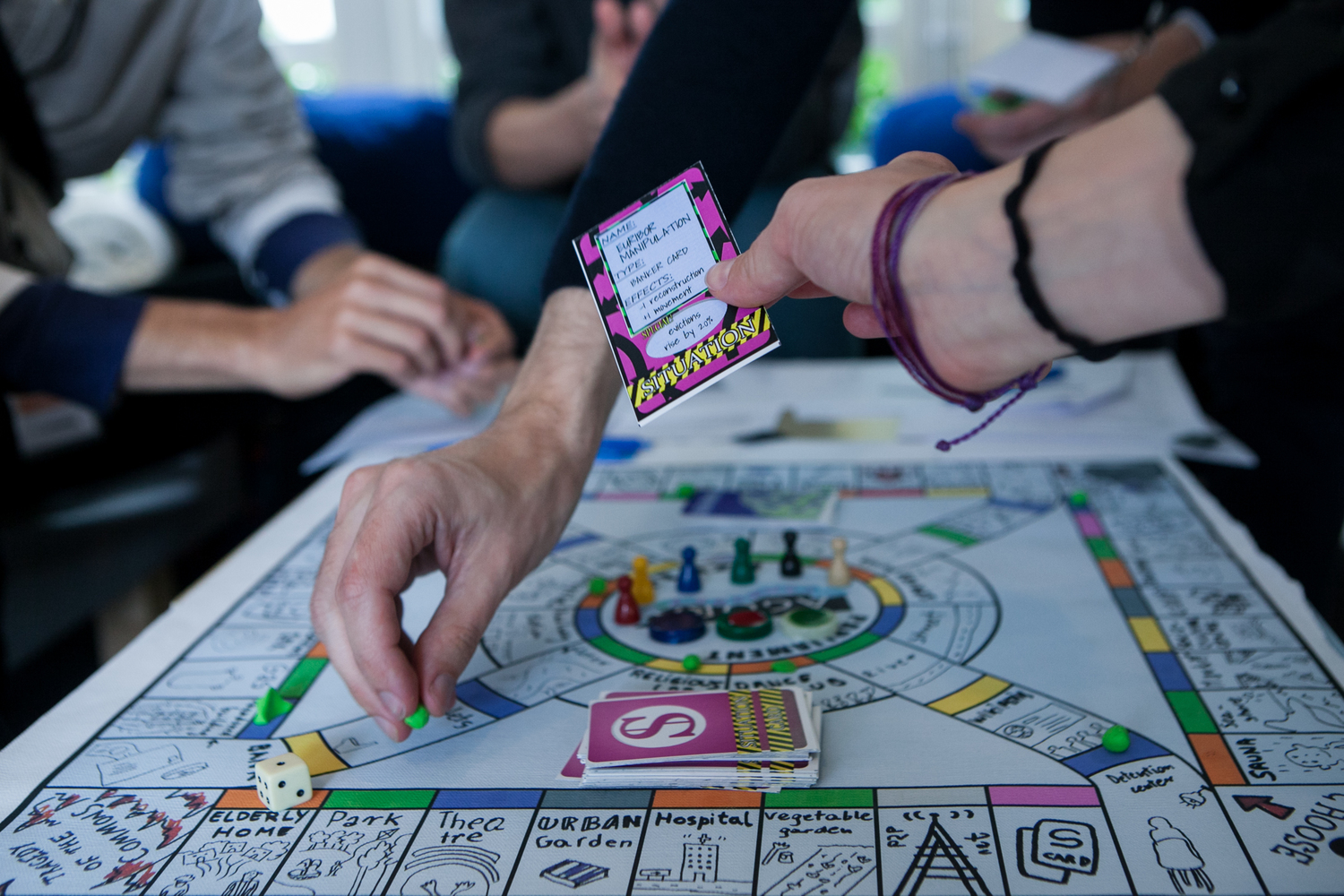 Commonspoly, a hacked version of Monopoly. Photo by Julio Albarrán