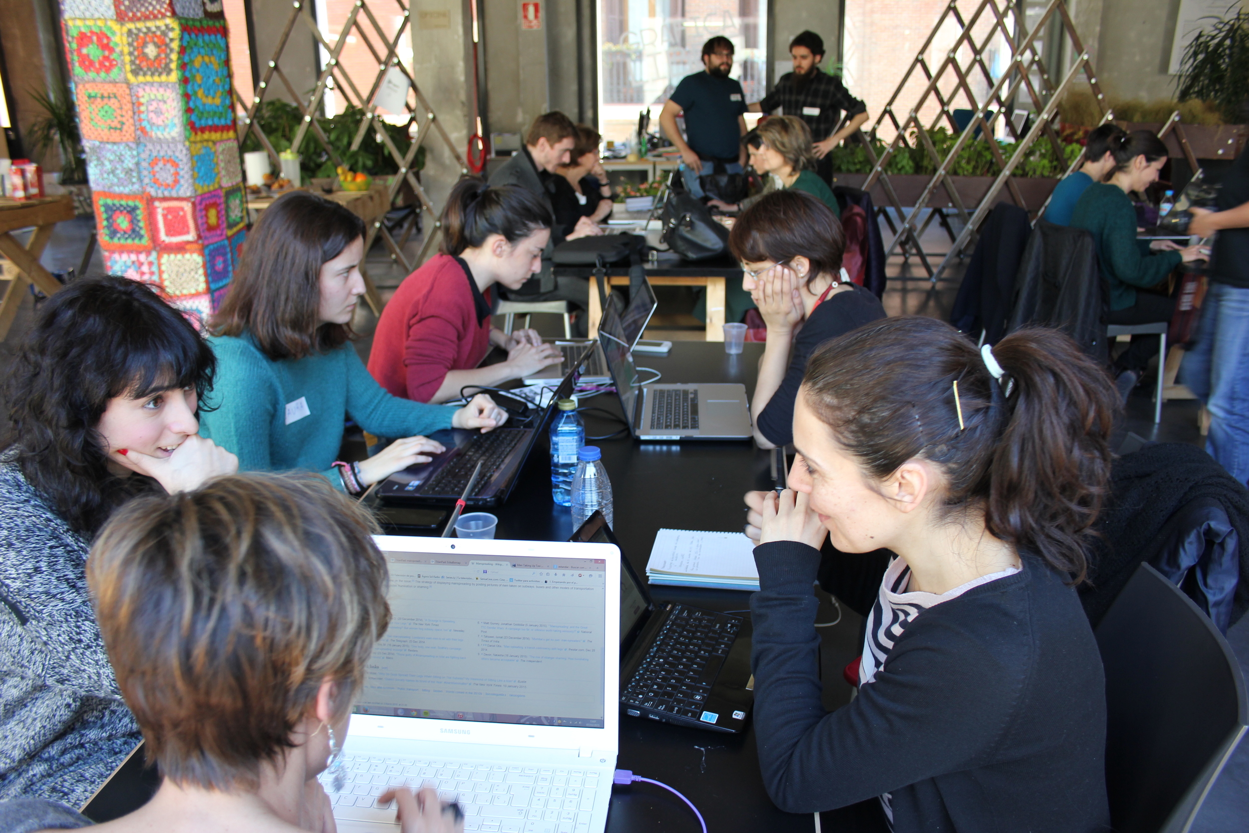 Editing together to make ourselves visible in Wikipedia. Photo: Medialab Prado CC BY-SA 2.0