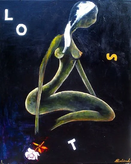 "Everybody sleeps alone" 100 x 120 cm. Solgt