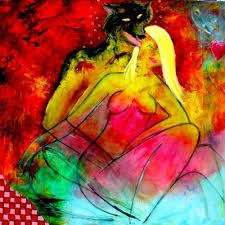 "Ulvetime" 130 x 150 cm. Solgt