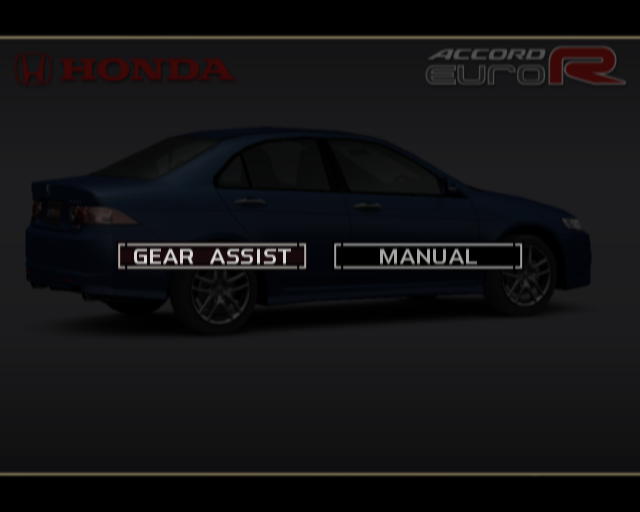 The selections for a Honda Accord Type-R, a car normally equipped with a clutch-based manual.