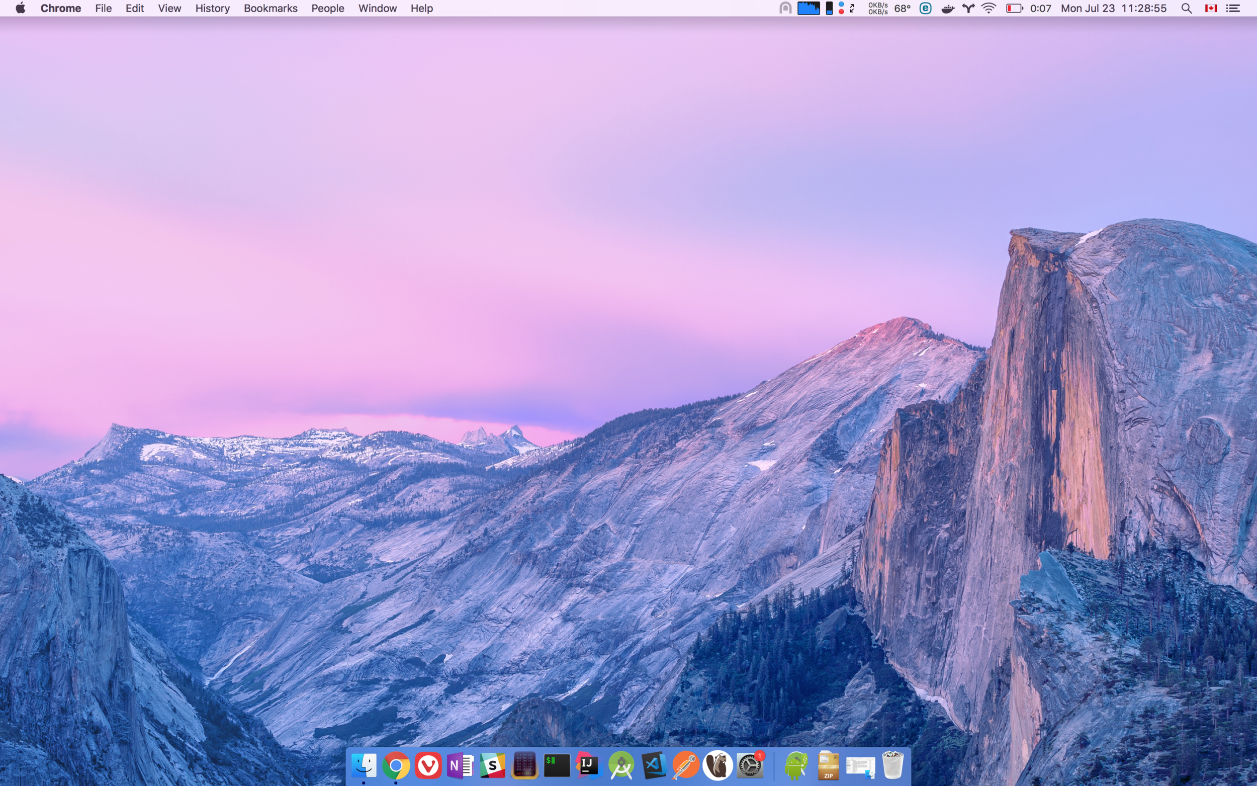 My work macOS setup. I've hardly done any tweaking and it looks pretty great.