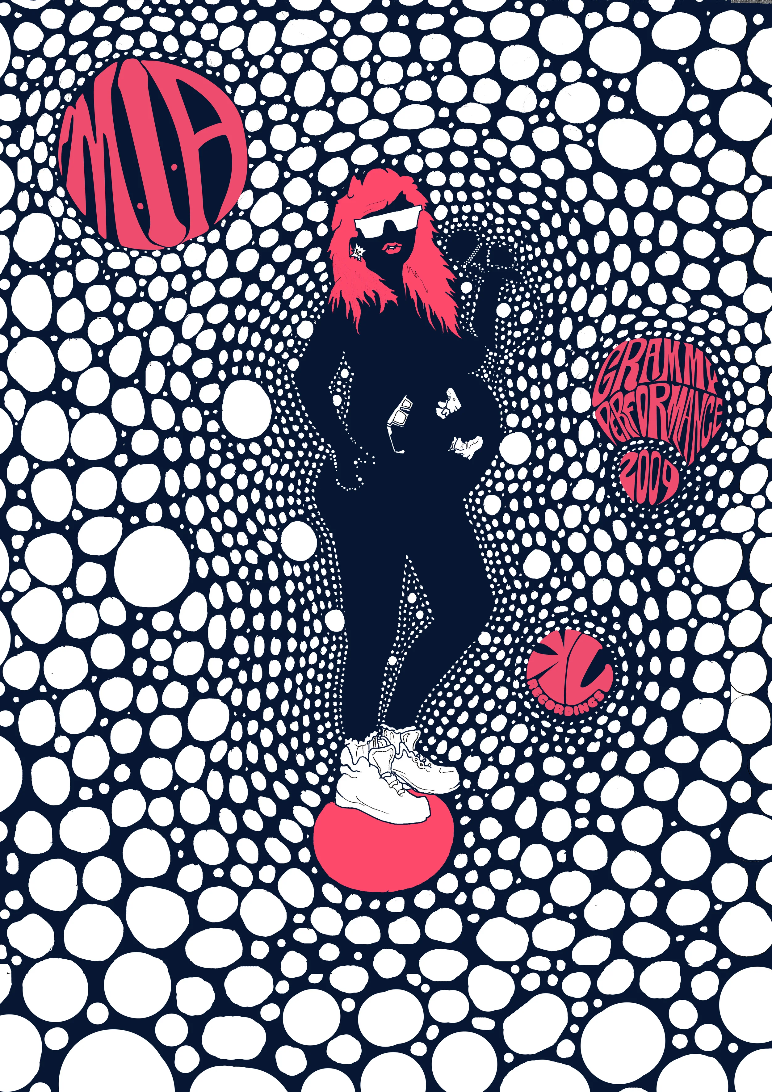 XL Recording Tribute poster for M.I.A.'s 2009 pregnant Grammy Performance