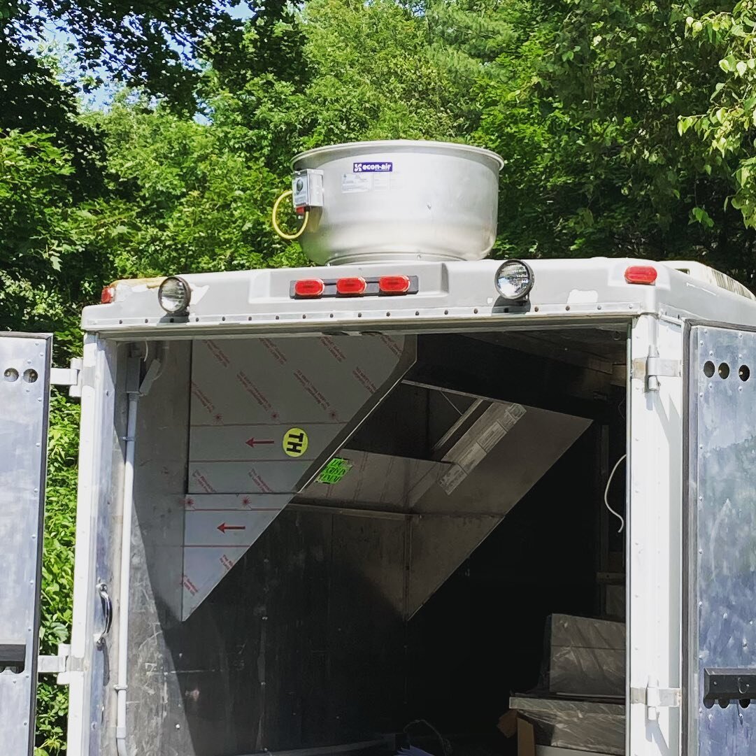 Hood installation for new food truck on Peaks island. Let us help you with YOUR food truck needs! 
@thegreeksofpeaks #foodtruck #portlandmaine #peaksisland