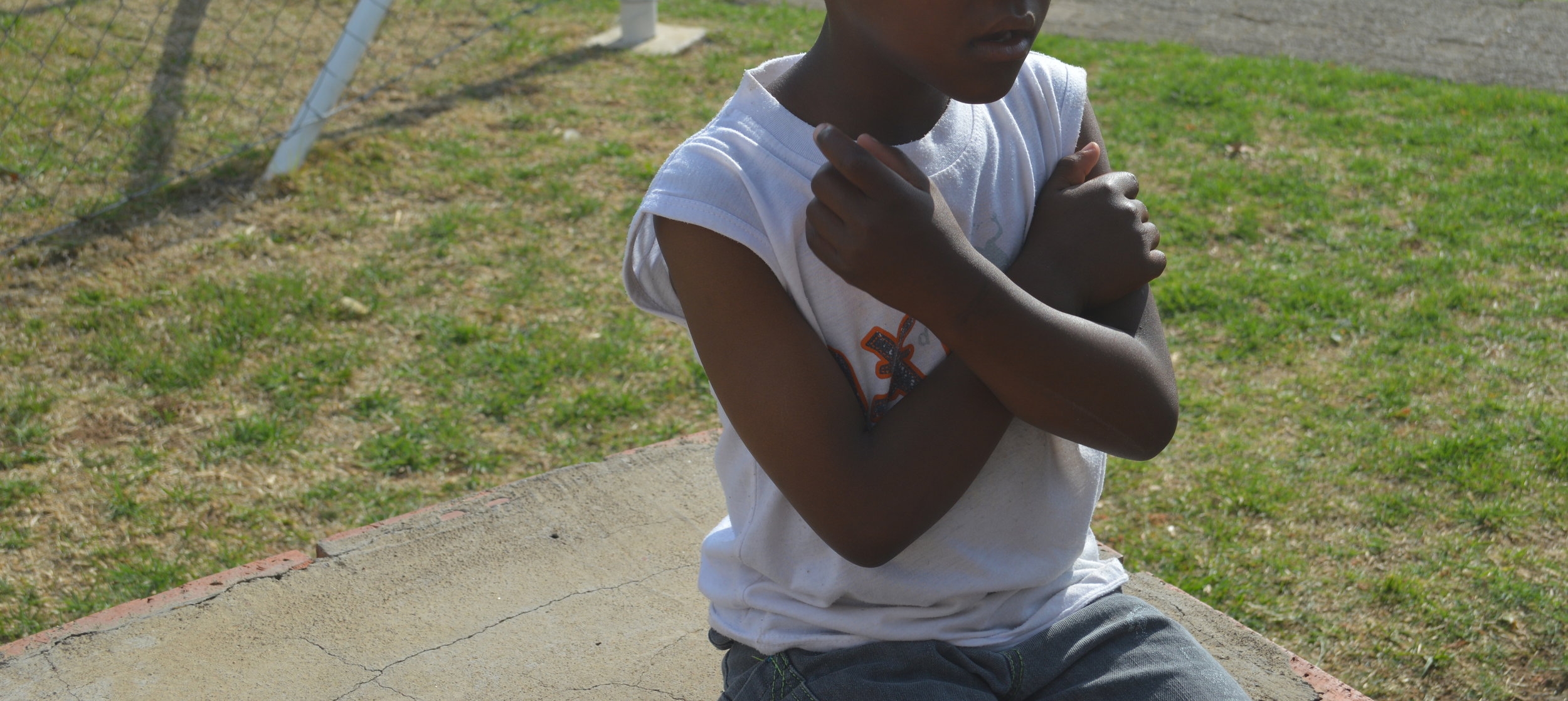 When our children pray at Beautiful Gate, they are asked to fold their arms and close their eyes...this sweet boy is ready to pray. 