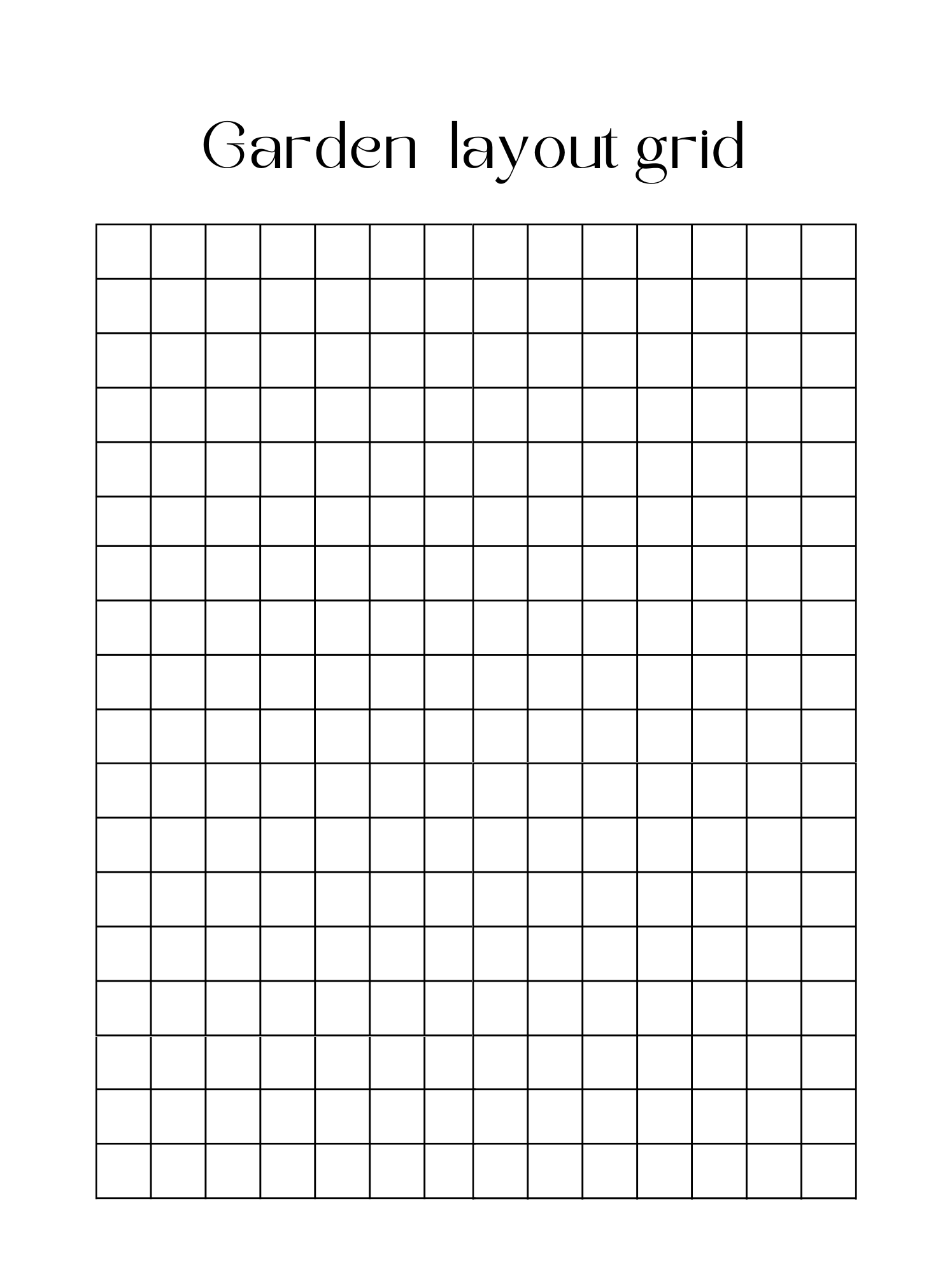 printable garden layout grid