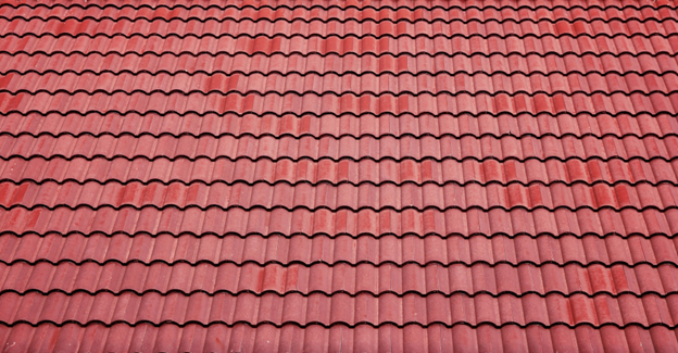 a red tile roof