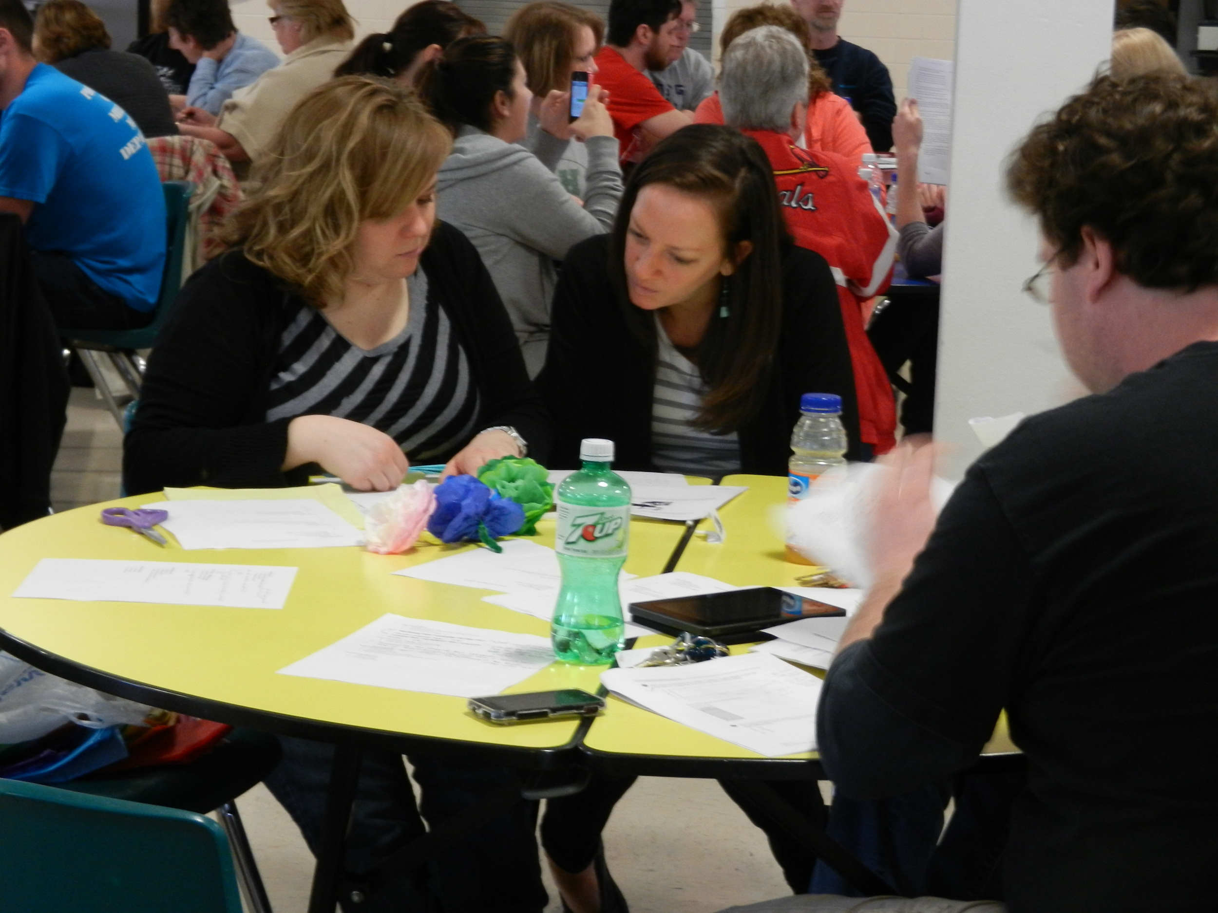 Teachers discovering the ideas for themselves.