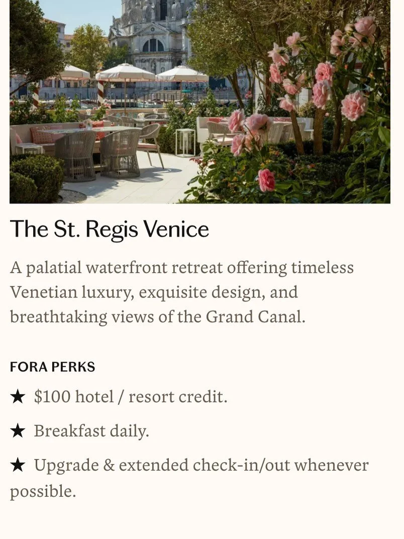 ✨ Luxury doesn&rsquo;t have to wait for a full vacation. ✨

Imagine checking into a stunning hotel, getting upgraded to a better room, waking up to free breakfast, and having credit to spend however you&rsquo;d like &mdash; all while still earning yo