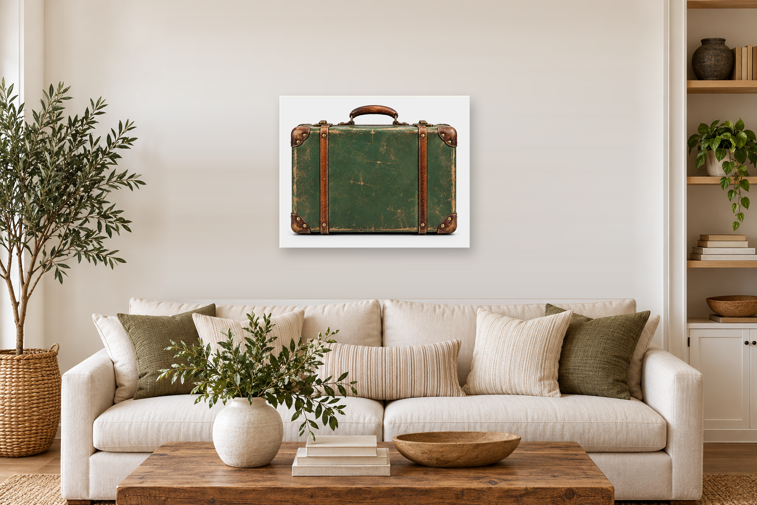 Wanderlust Vintage Suitcase Metal - 20x24