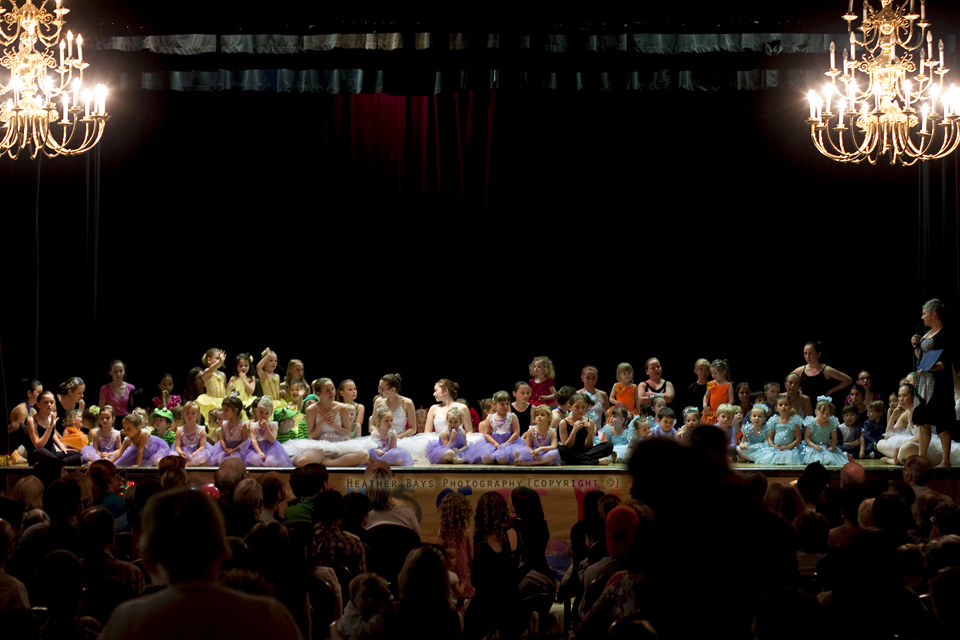the whole school during the end ceremony 
