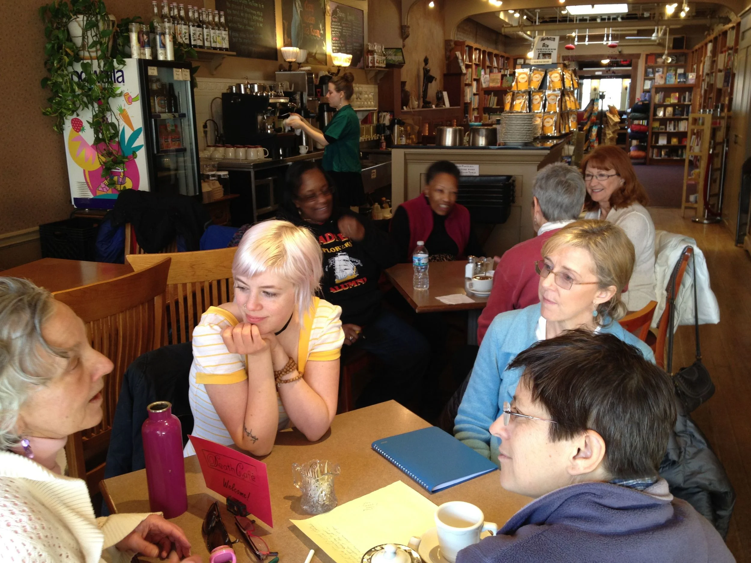 February 2014 Death Cafe at Crazy Wisdom Tea Room