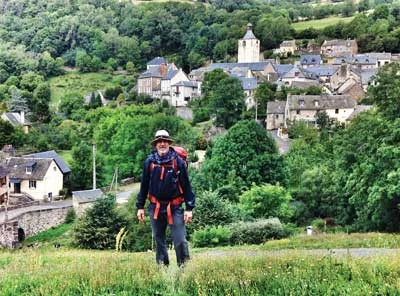 Carter upon leaving Saint-Chély-d'Aubrac on the eighth day.