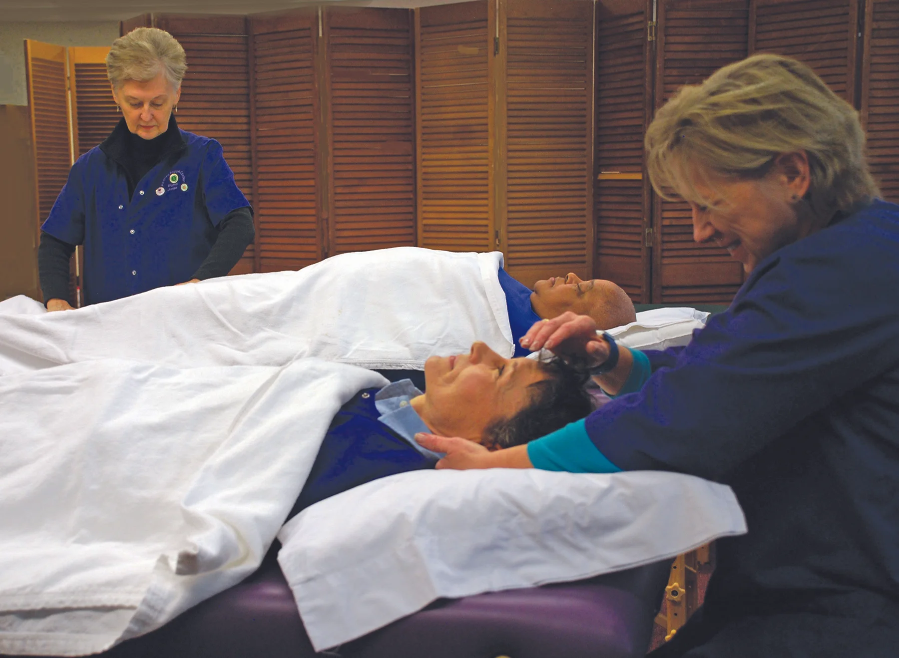 Healing Touch practitioners, Nancy Judge and Karen Matherly.
