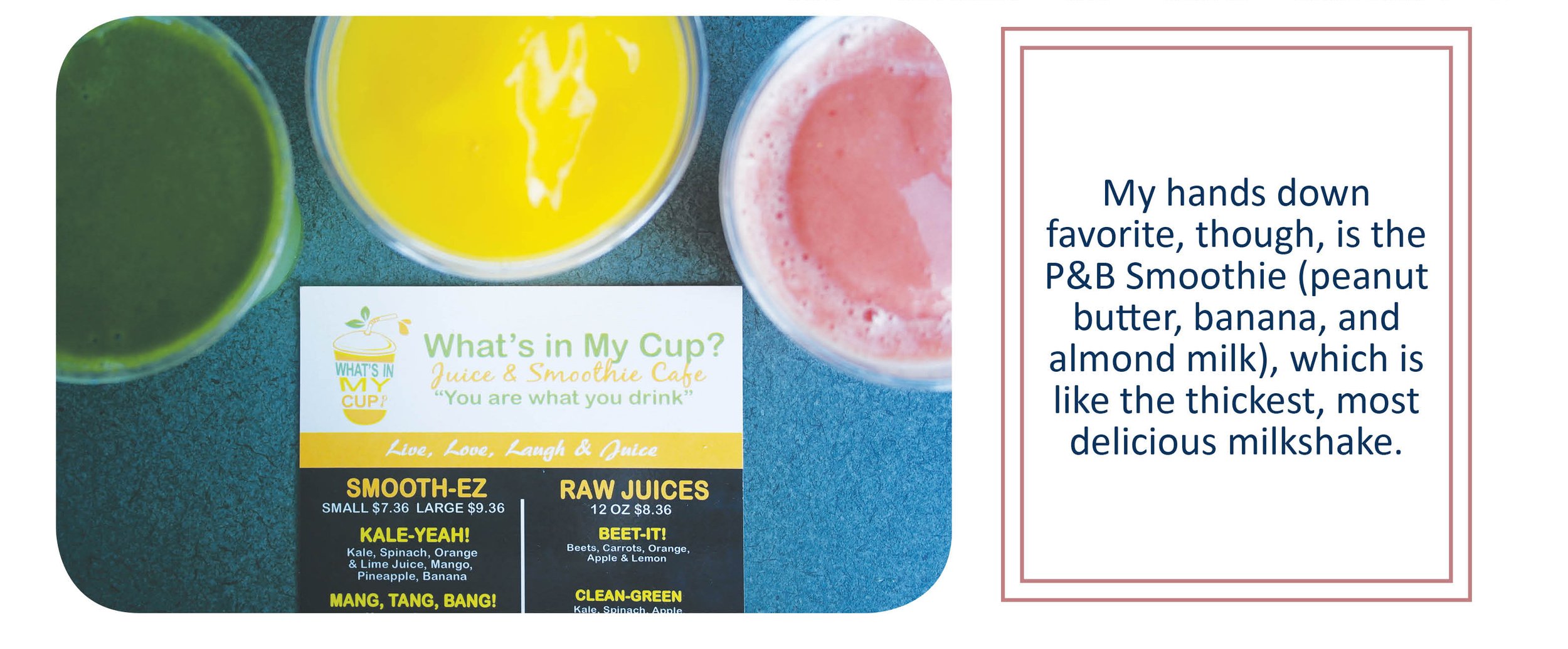 What's In Your Cup? Juice and Smoothie Cafe