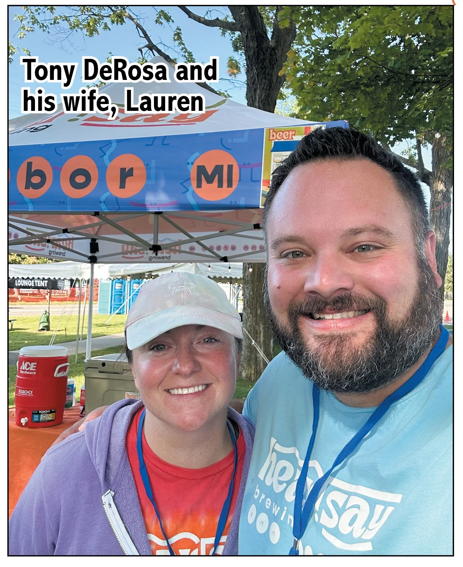 Tony and Lauren DeRosa, owners of hear.say.brweing in Ann Arbor