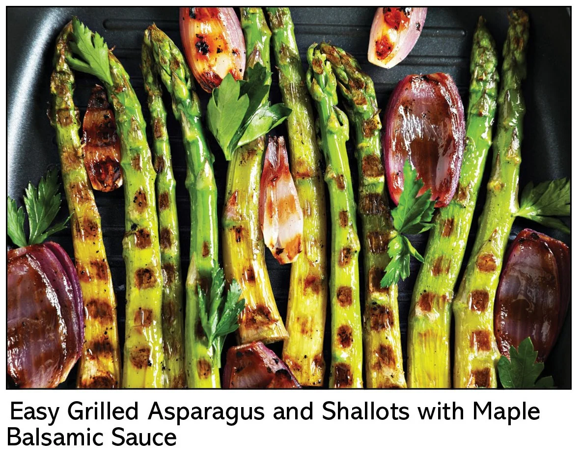 Cooking With Lisa: Roasted Shallot and Garlic Hummus and Easy Grilled Asparagus and shallots with Maple Balsamic Sauce