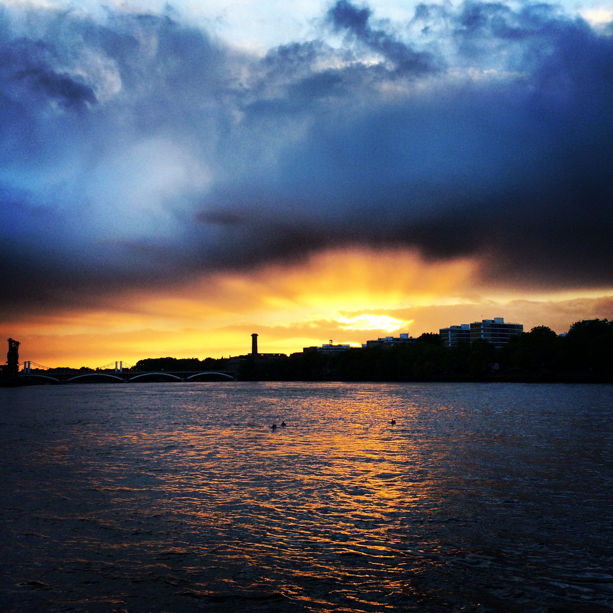 Sunset on the river Thames