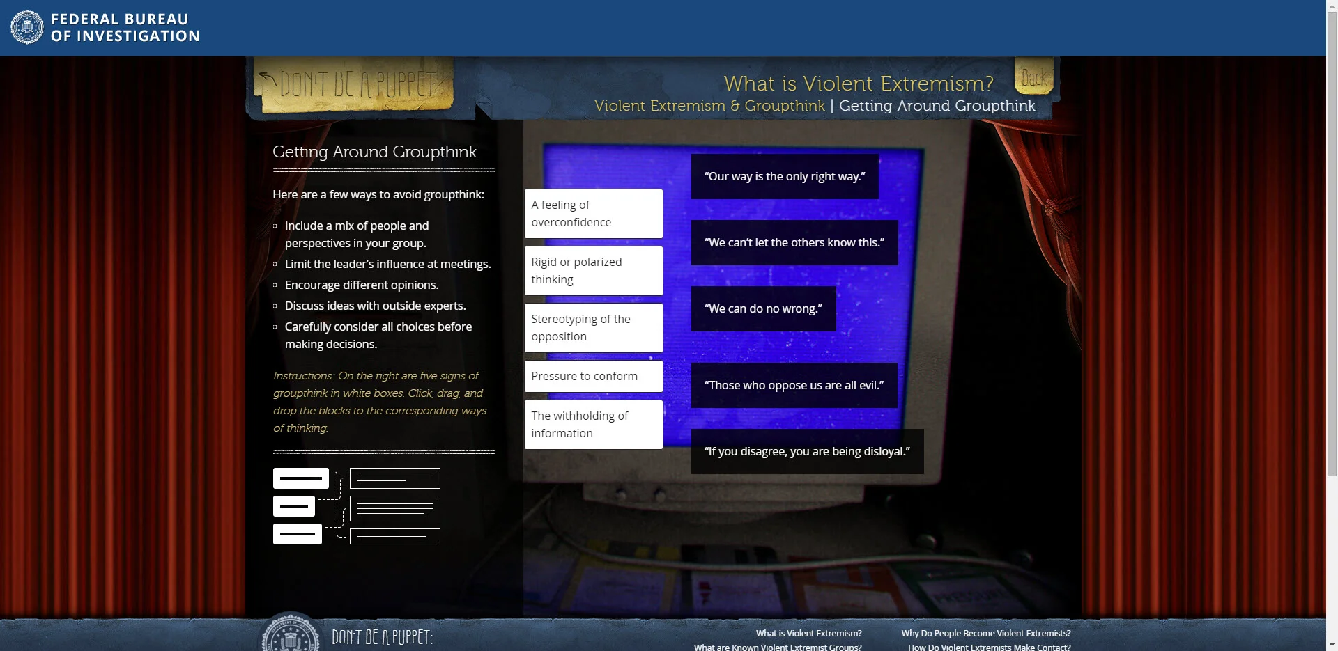 Groupthink elearning section - this'll go viral for sure!
