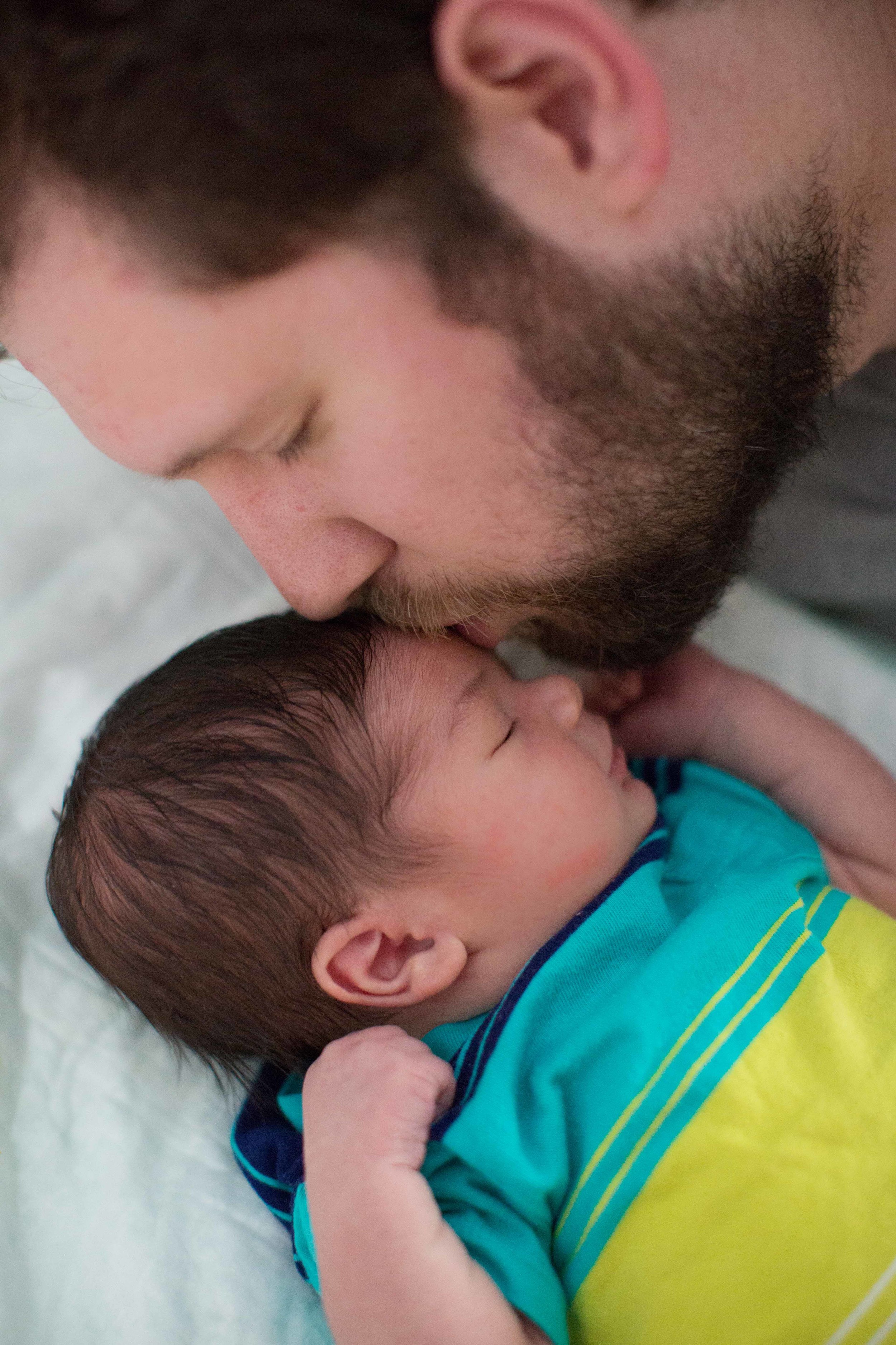 My husband and Peter at 8 days old