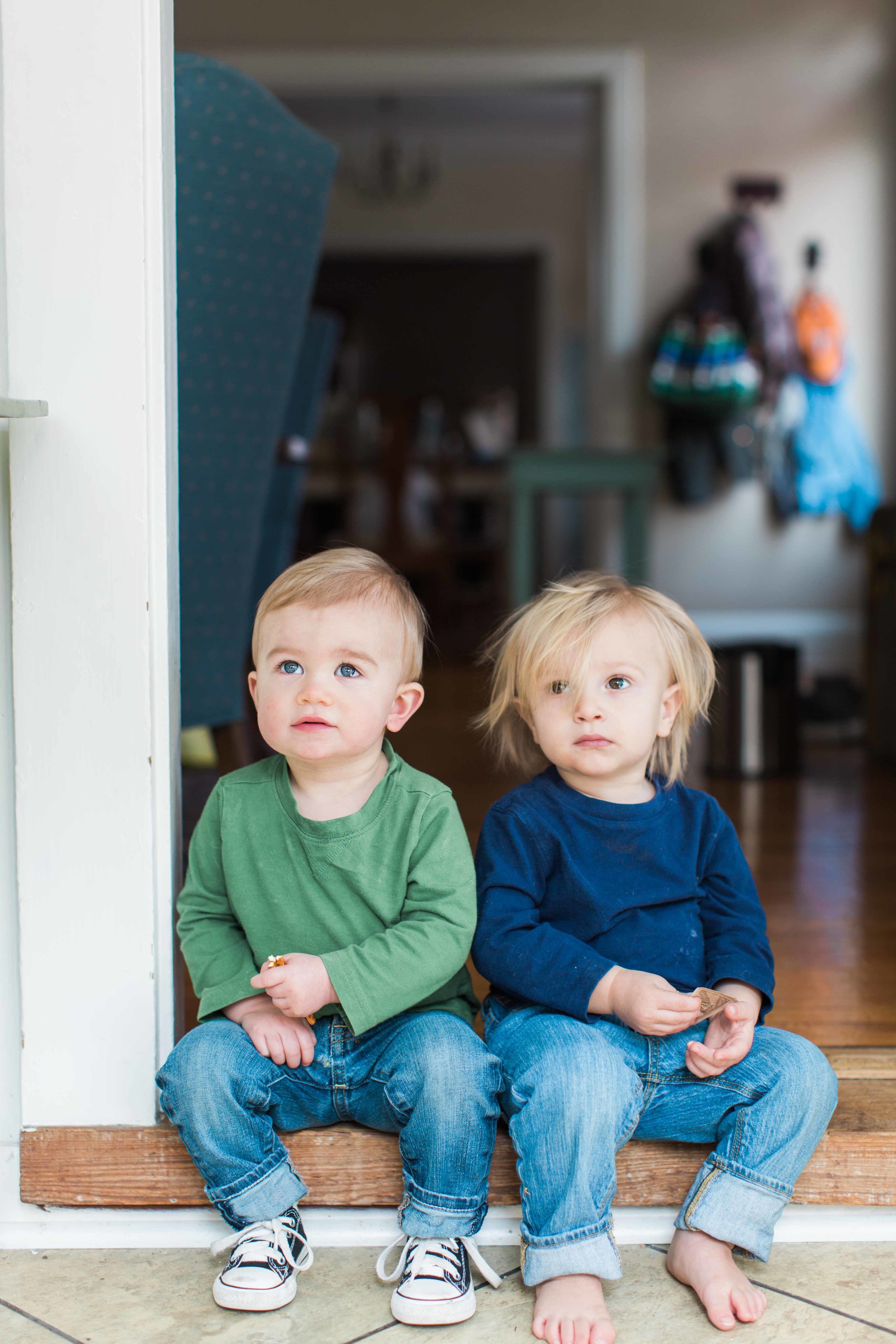 The Marigold Babies, Katy's little boy, Jude, and Christina's little boy, Whitman. 