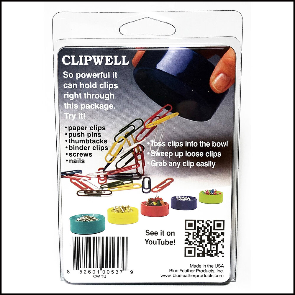 Blue Feather Clipwell Magnetic Clip Holder Red