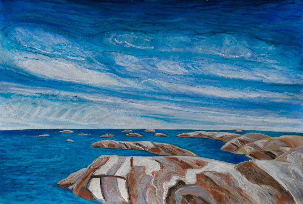 Summer, Hangdog Reef, pastel 30x44