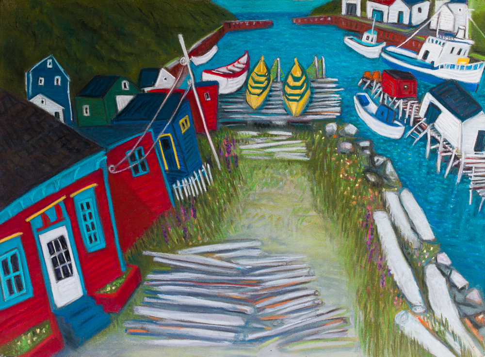 Red House, Petty Harbour. pastel 22x30