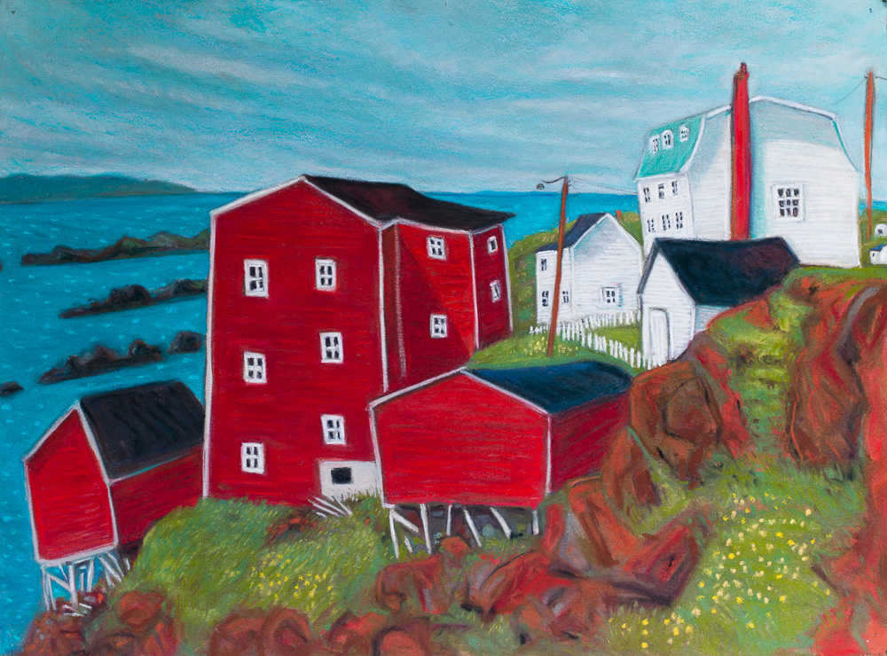 Red Cliff, Newfoundland. pastel 22x30