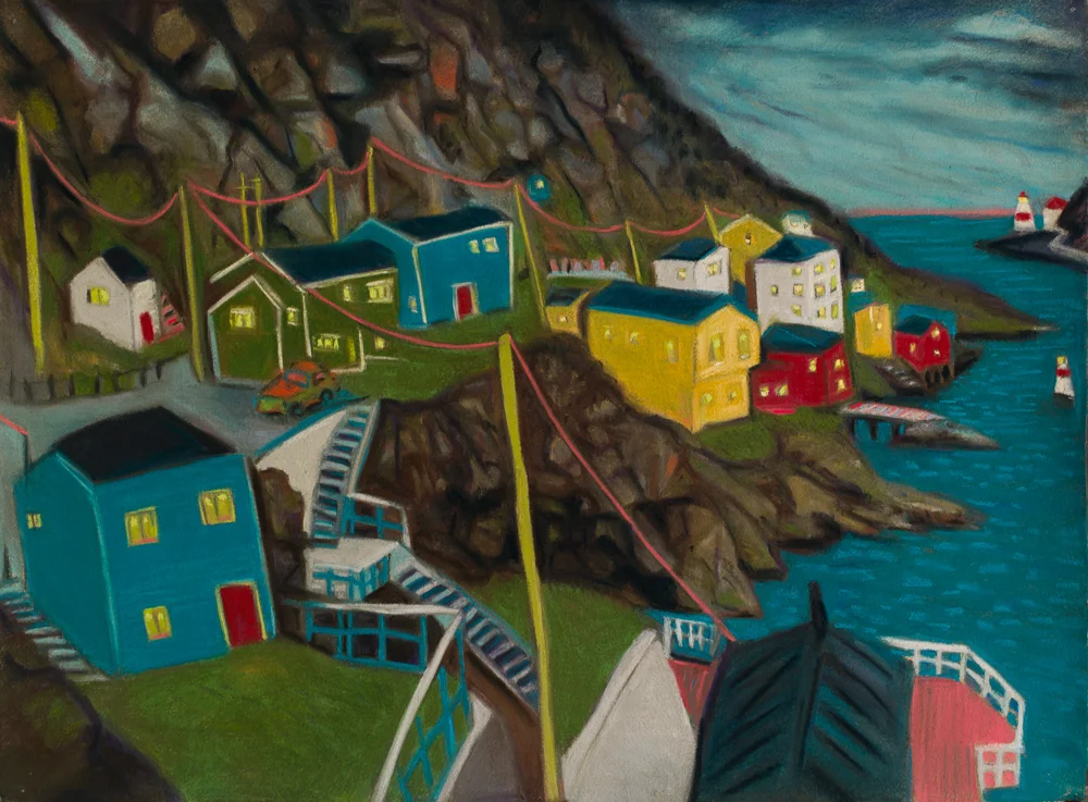The Battery at Night, #3. pastel 22x30