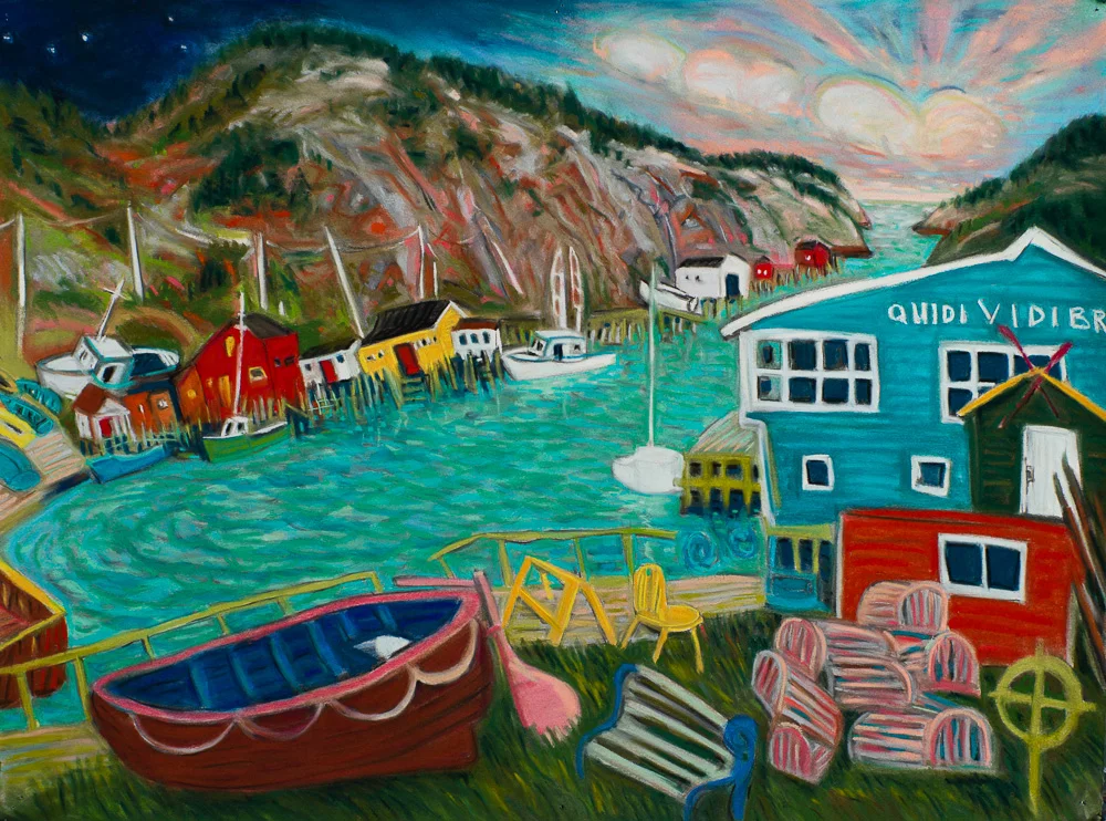 Quidi Vidi Harbour #3 pastel 22x30