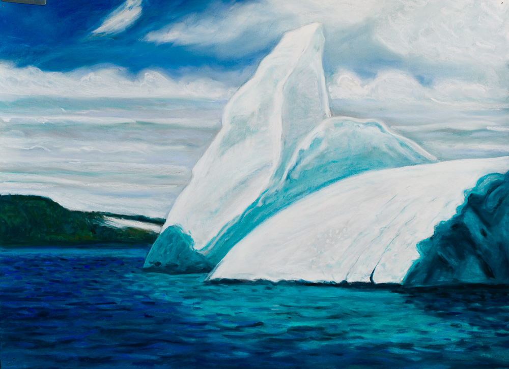 Iceberg, Trinity Bay #1, pastl 22x30 2017.jpg